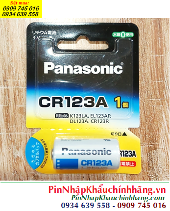 Panasonic CR123AW/1P, CR17345 Lithium 3v (Pin chữ Nhật-Nội Địa Nhật), Vỉ 1viên